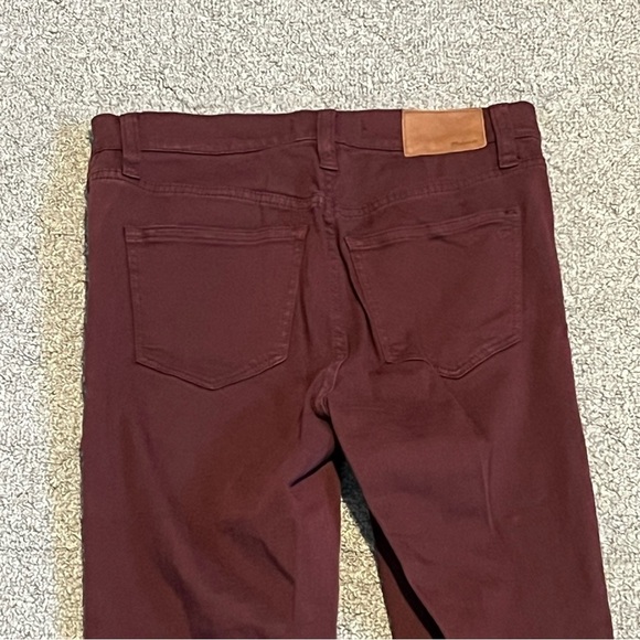Madewell Jeans Womens 25 Burgundy 9" High Rise Skinny Pants Stretch Lightweight - Picture 9 of 10